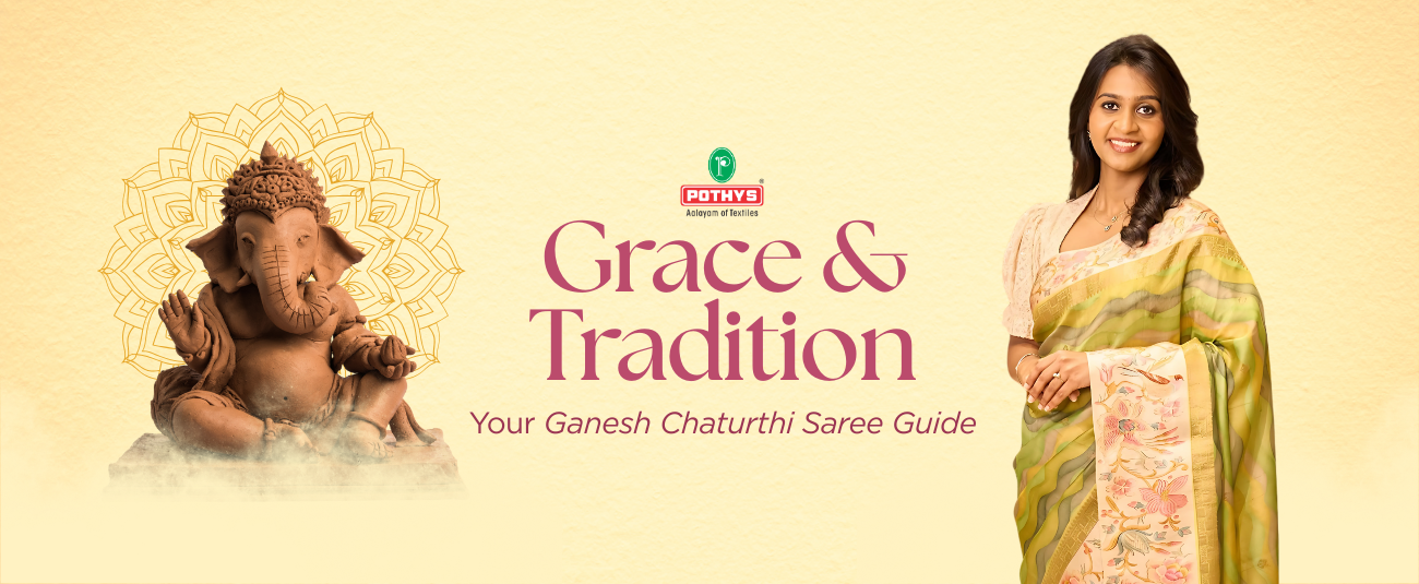 Your Perfect Ganesh Chaturthi Saree Look to Welcome Ganesha Home