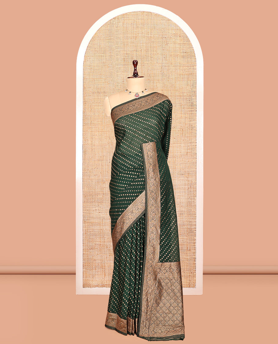 Green Fancy Crepe Saree