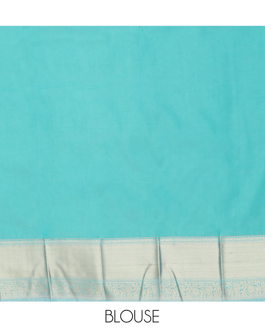 Maroon Budget Silk Saree Richly Detailed with Zari Butta Enclosed Checks, Complemented by a Contrast Traditional Zari Design Border, Subtly Designed Jaal Pallu, and Paired with a Contrast Blouse