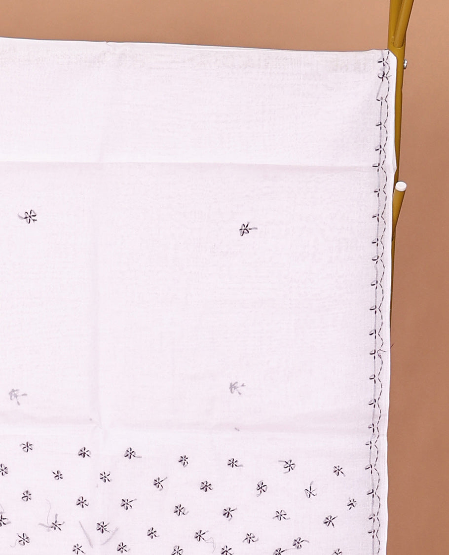 White Lucknowi Chikankari Saree