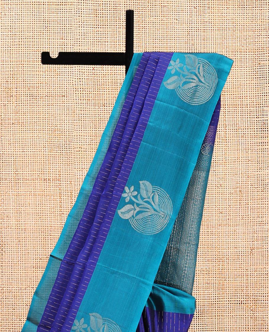 Blue Butta Mayuri Lite Silk Mix Saree
