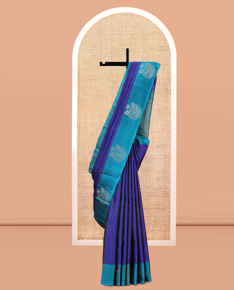 Blue Butta Mayuri Lite Silk Mix Saree