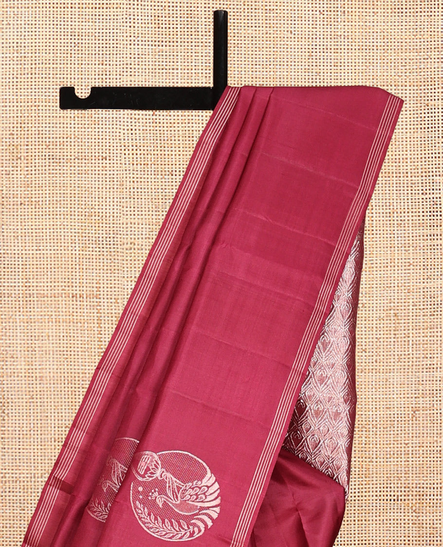 Red Mayuri Soft Silk Saree