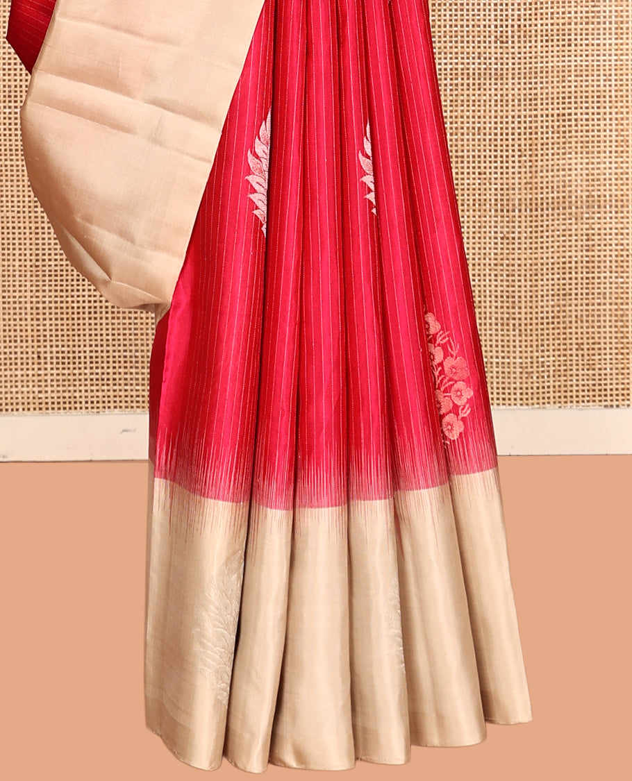 Red Mayuri Soft Silk Saree