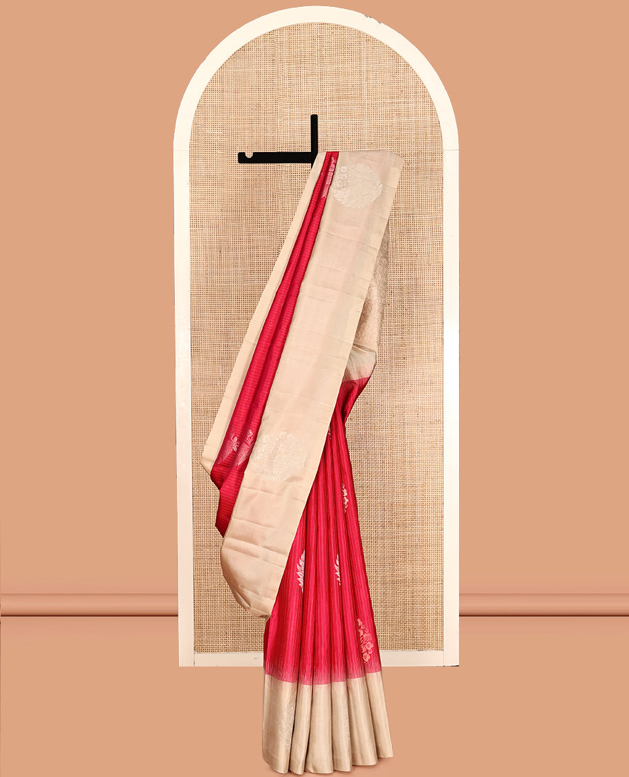 Red Mayuri Soft Silk Saree