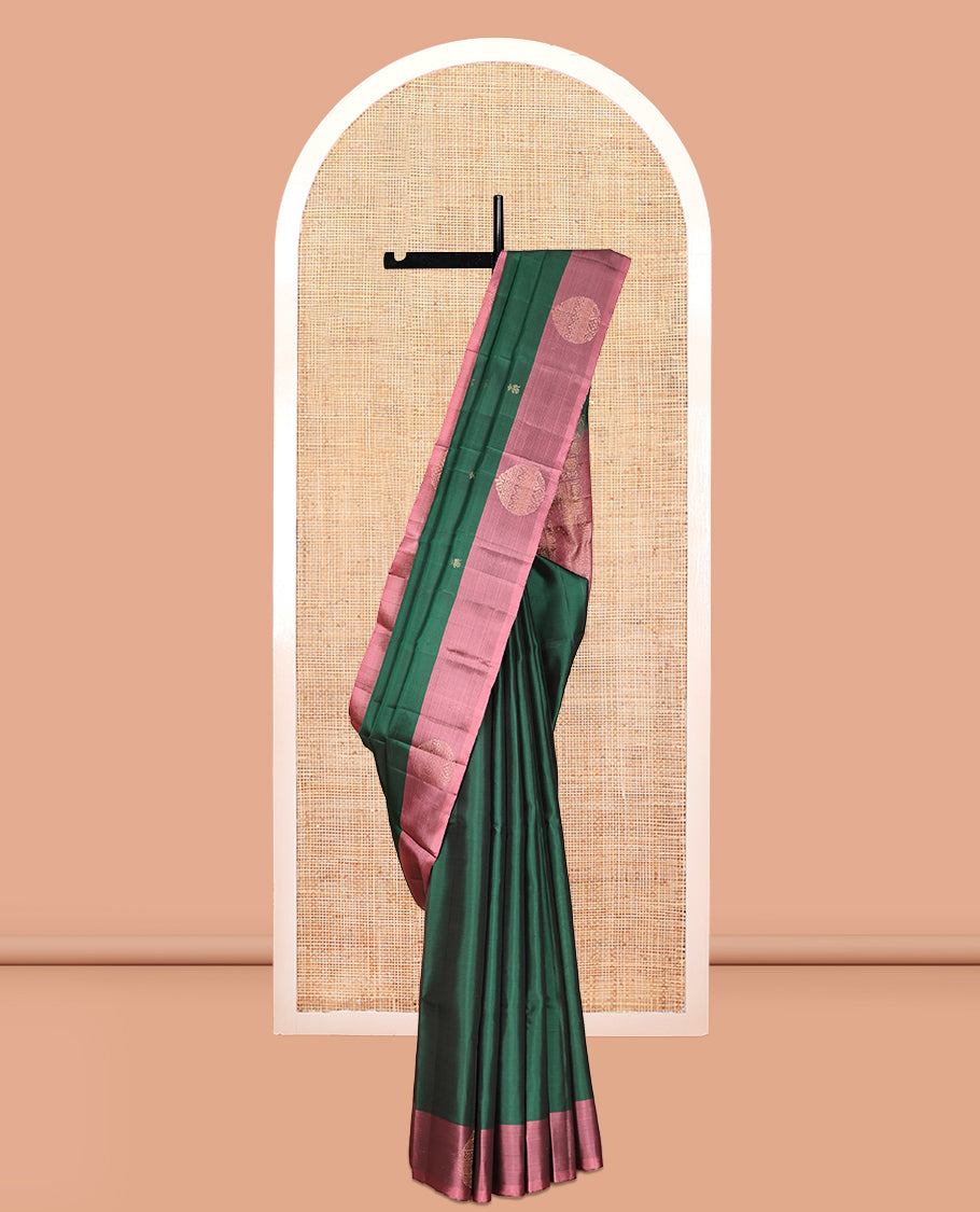 Green Mayuri Lite Silk Mix Saree