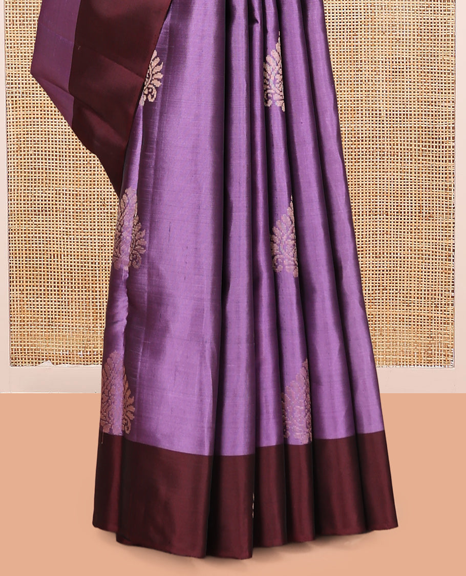 Lilac Butta Mayuri Lite Silk Mix Saree
