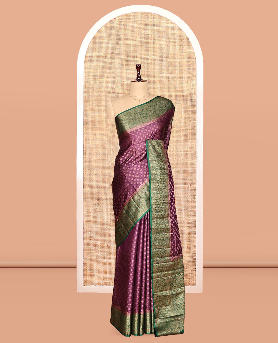 Dark Purple Fancy Tussar Saree