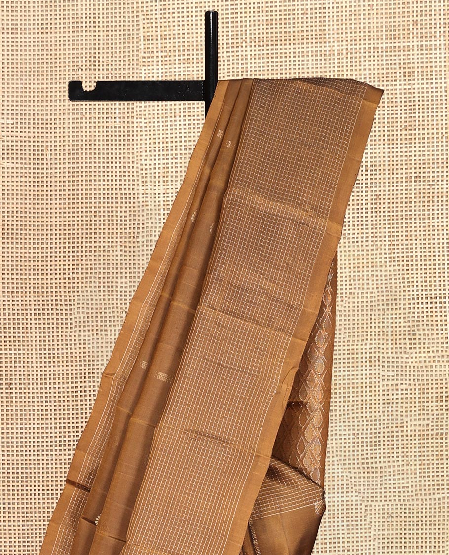 Brown Mayuri Lite Silk Mix Saree
