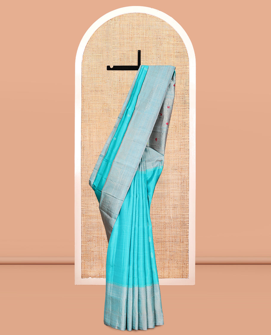 Turquoise Mayuri Soft Silk Saree