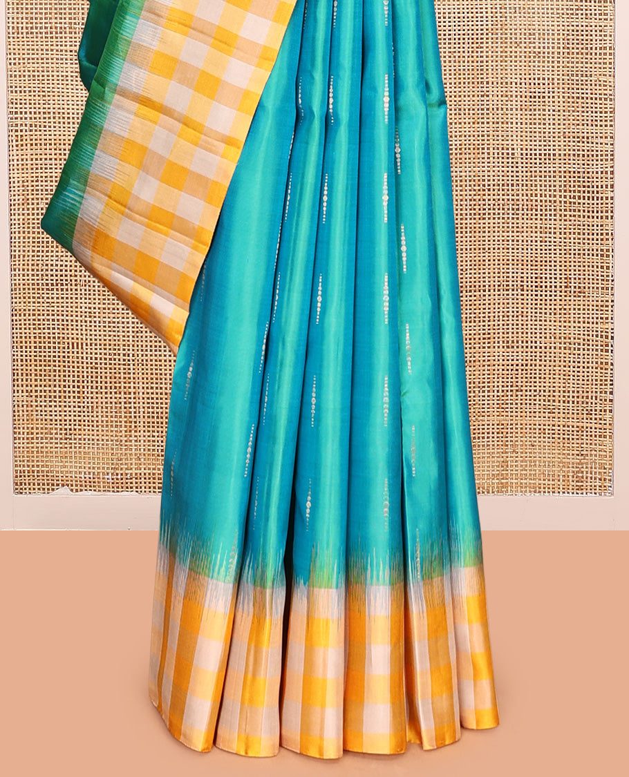 Blue Mayuri Soft Silk Saree