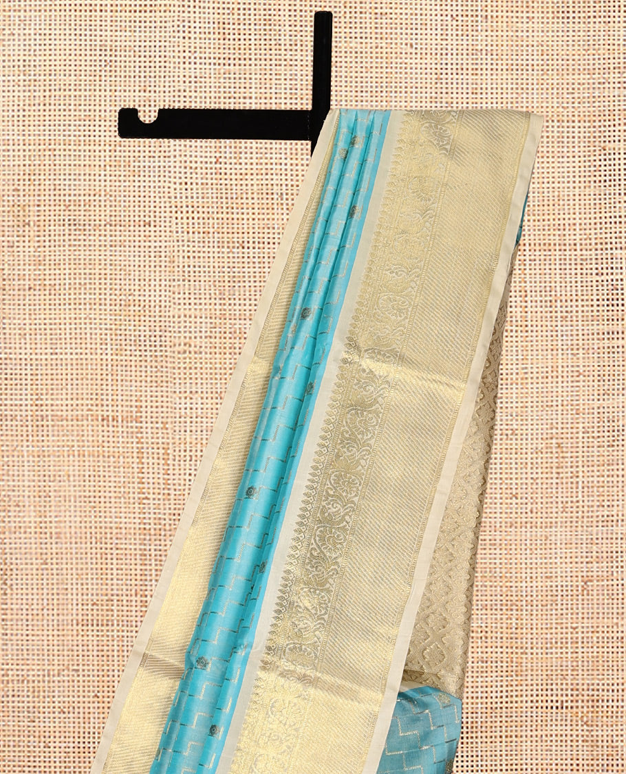 Blue Venkatagiri Silk Saree