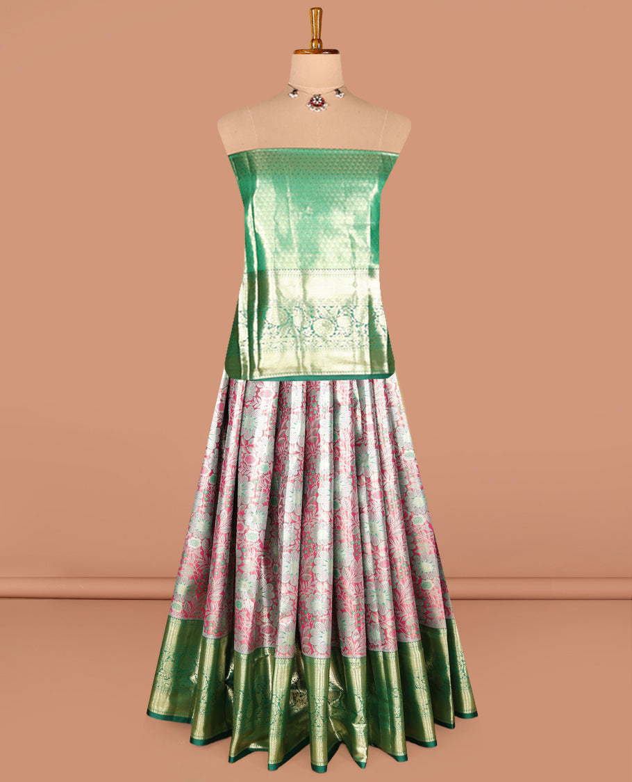 Pink Art Silk Half-Saree
