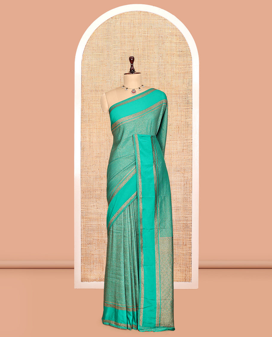 Green Fancy Crepe Saree