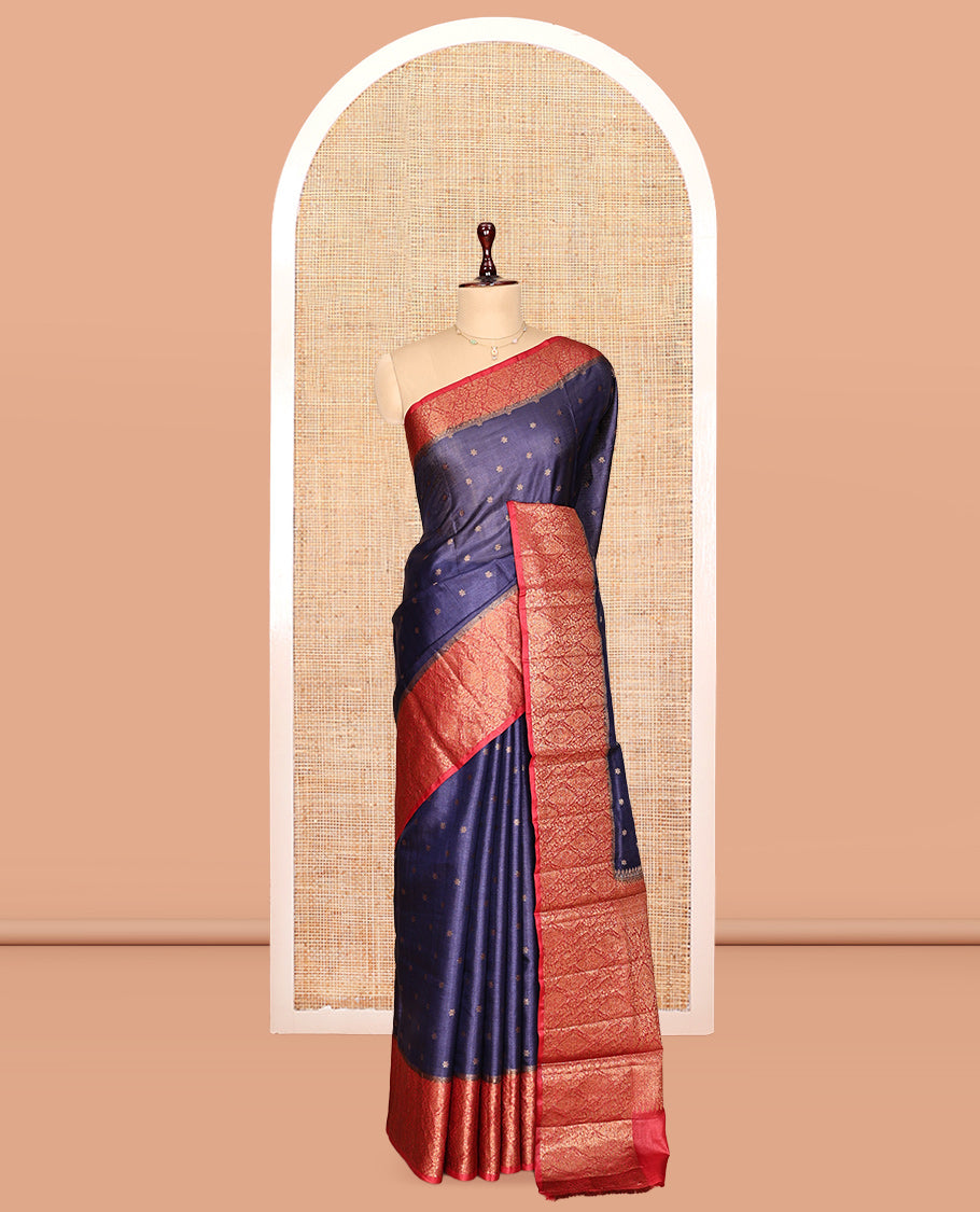 Blue Fancy Tussar Saree