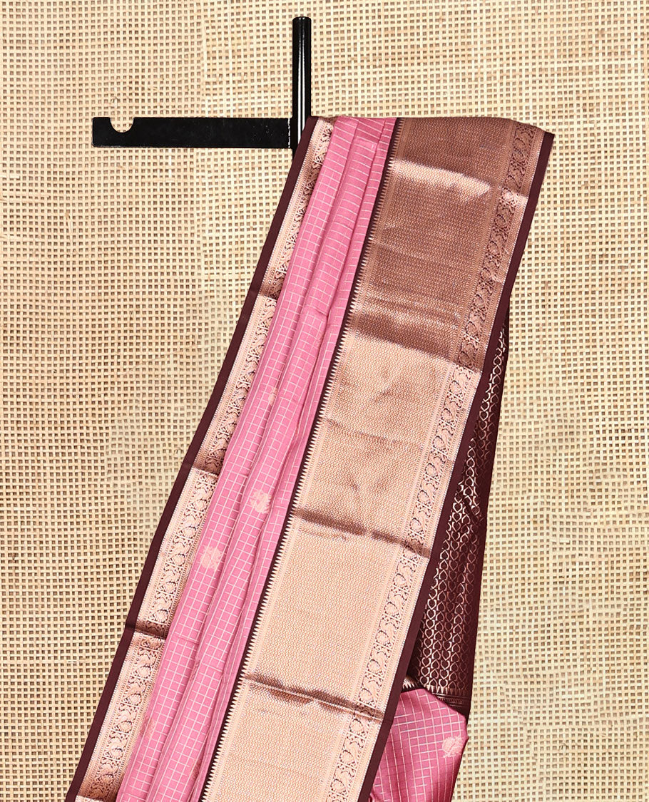 Onion Pink and Brown Vasundhara Silk Saree