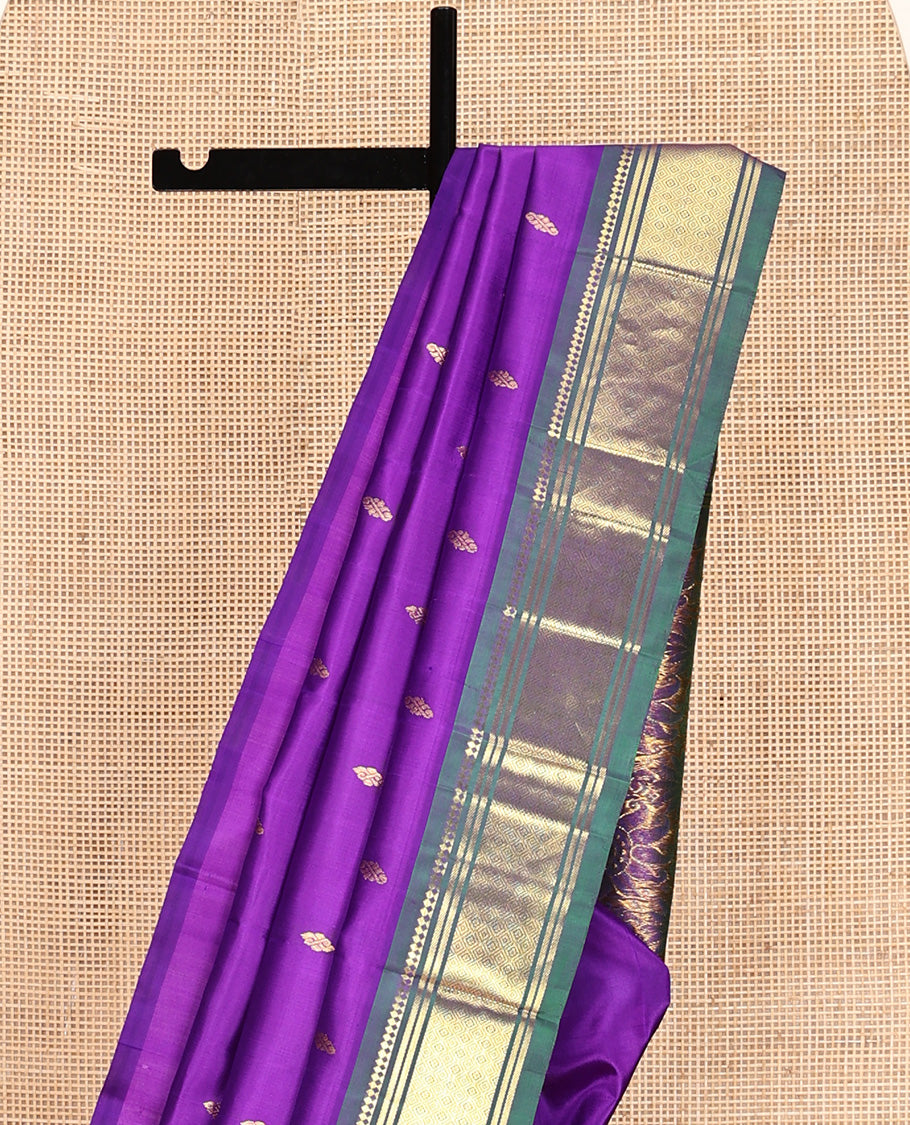 Violet Kanchipuram Silk Saree