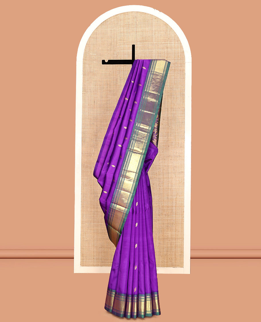 Violet Kanchipuram Silk Saree