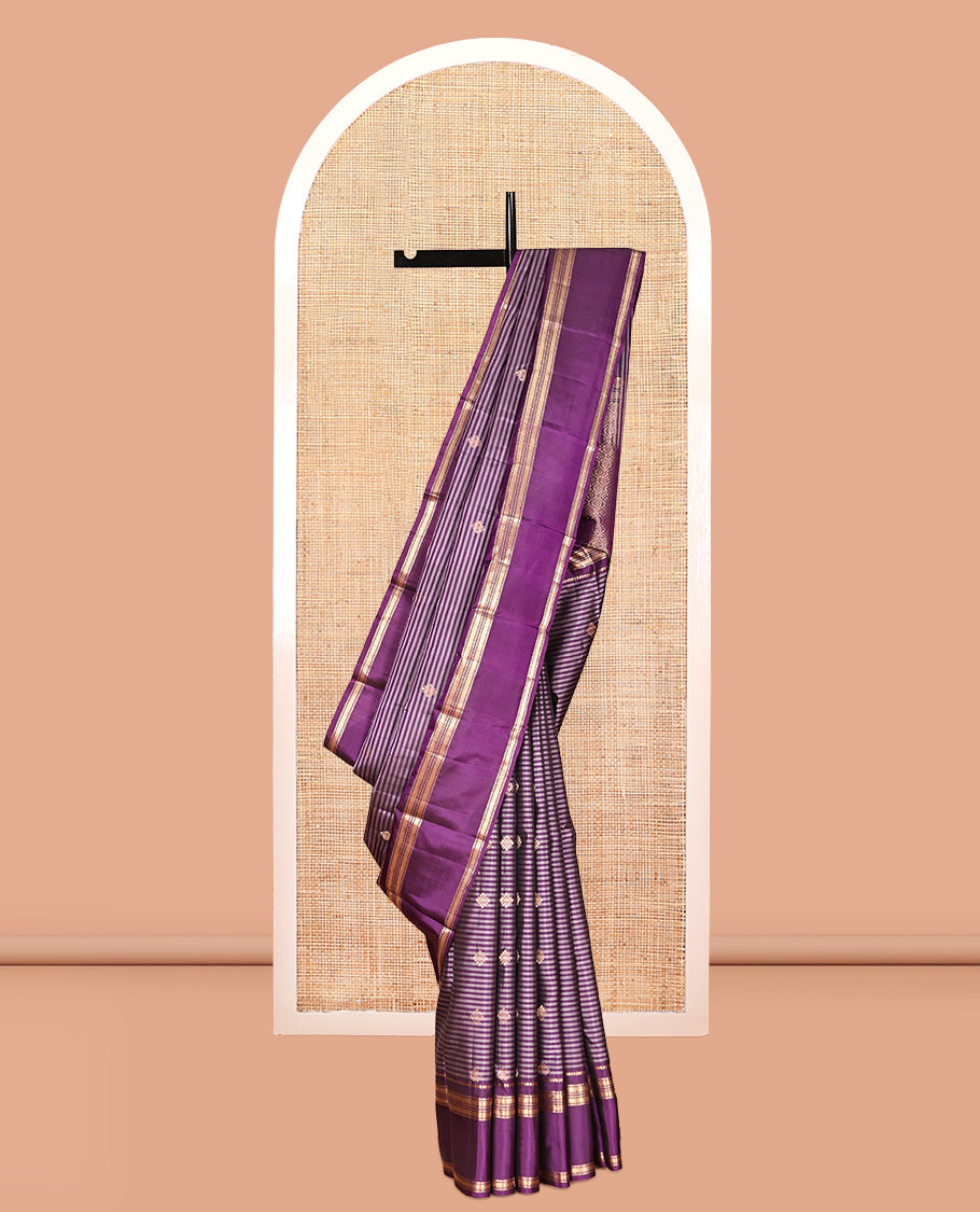 Violet Mayuri Soft Silk Saree