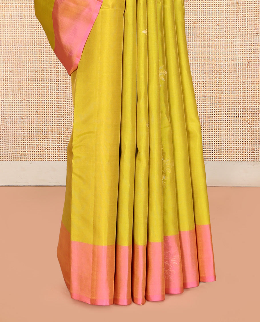 Yellow Mayuri Lite Silk Mix Saree