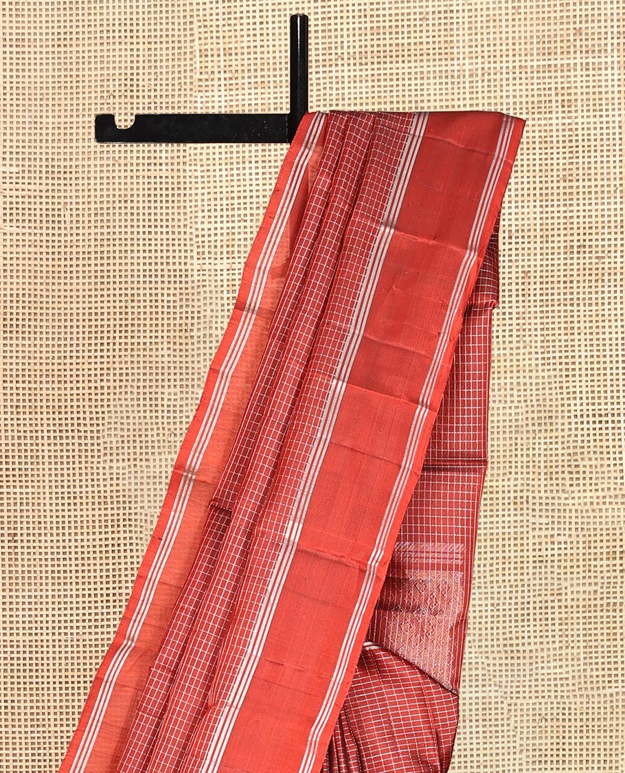Red Mayuri Lite Silk Mix Saree