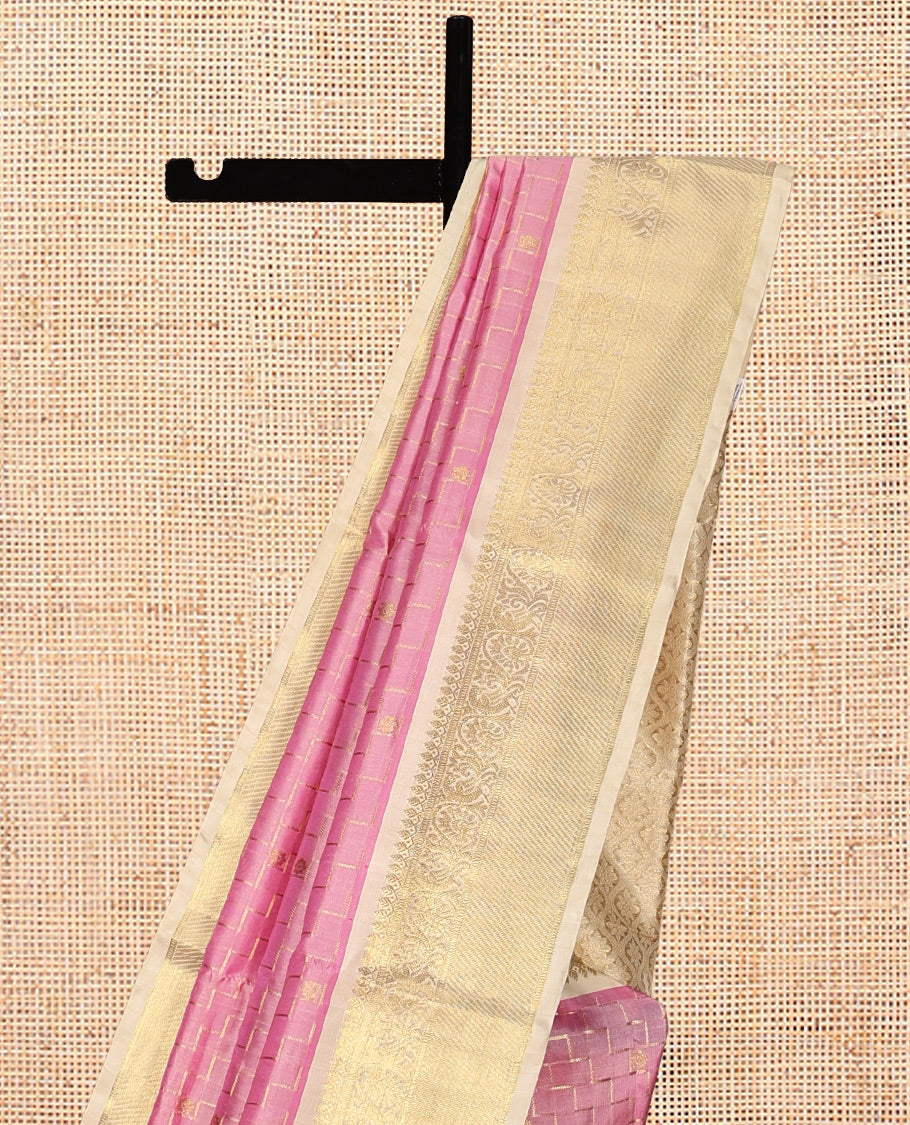 Pink Venkatagiri Silk Saree