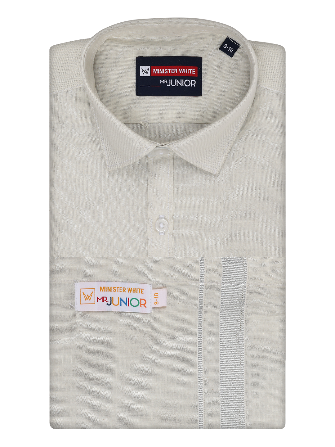 Boys Tissue Silver Colour Shirt with Dhoti Combo Ambitious Boy