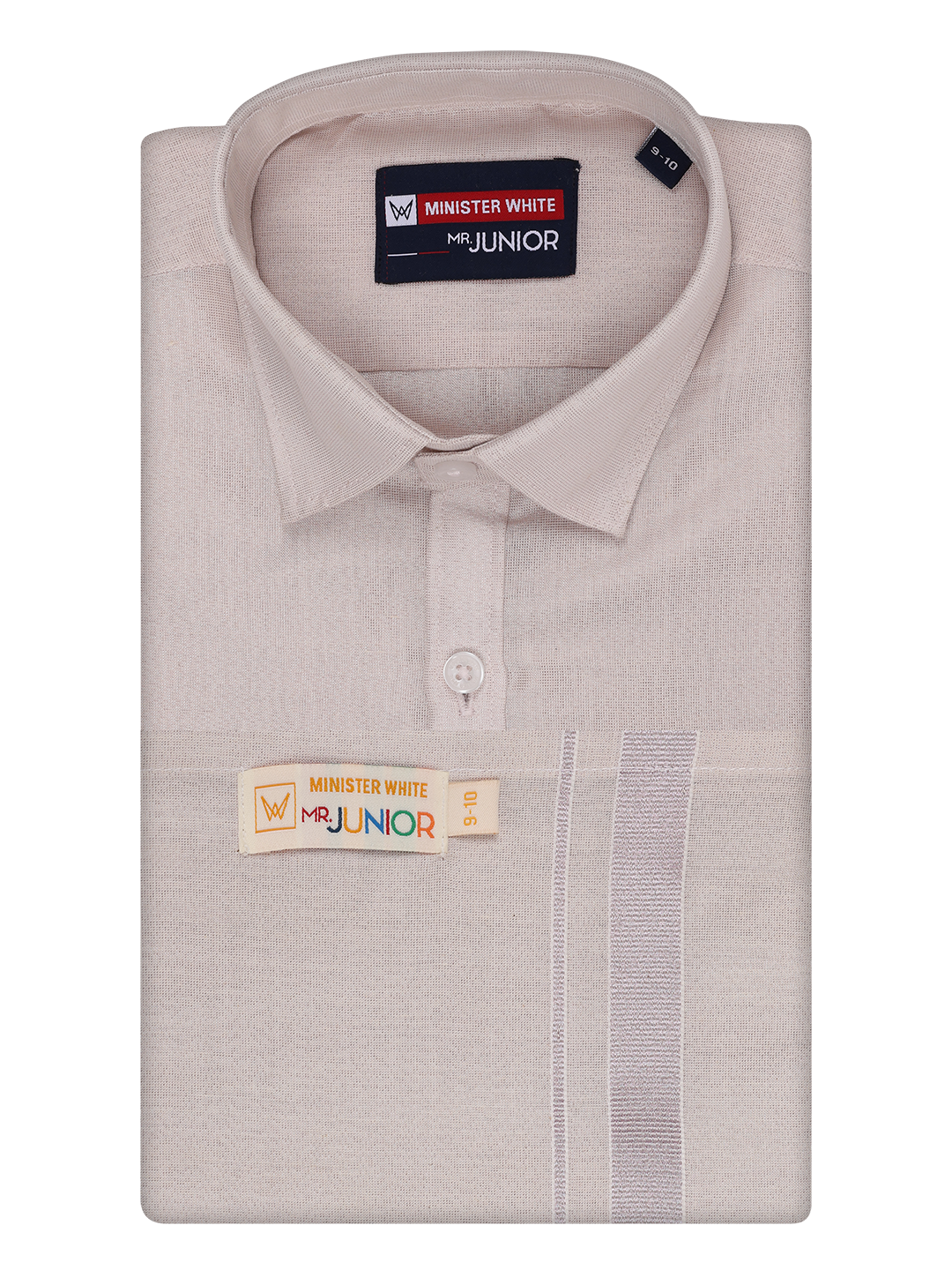 Boys Tissue Light Rose Colour Shirt with Dhoti Combo Ambitious Boy