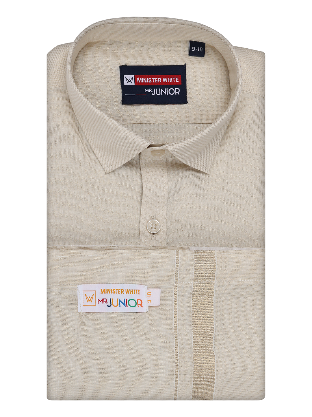 Boys Tissue Beige Colour Shirt with Dhoti Combo Ambitious Boy