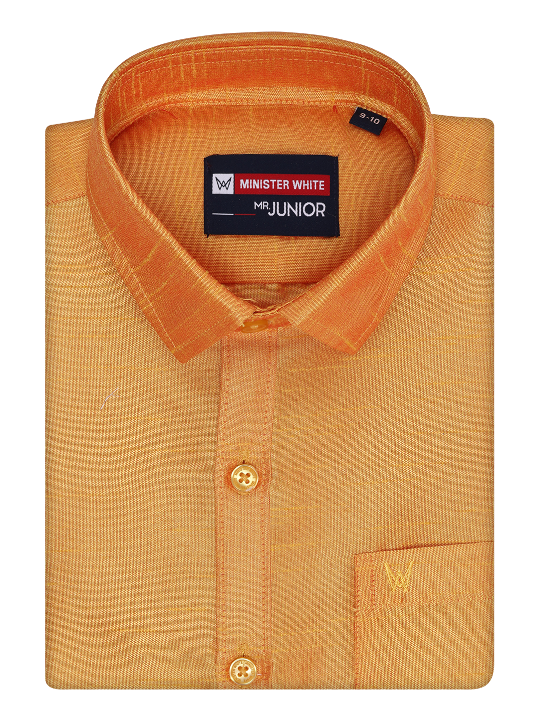 Boys Golden Yellow Color Half Sleeves Shirt with Gold Jari Flexi Dhoti Adorable Boy