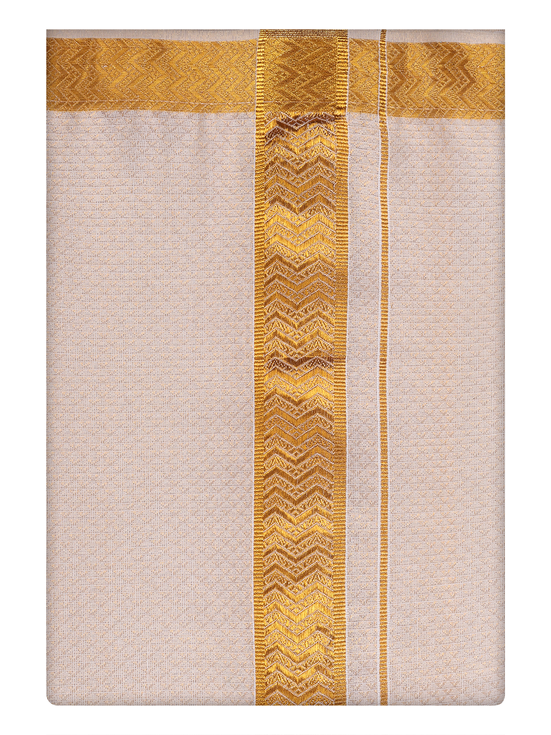 Mens Gold Tissue Jacquard Shirt with Matching Dhoti Combo Zeus