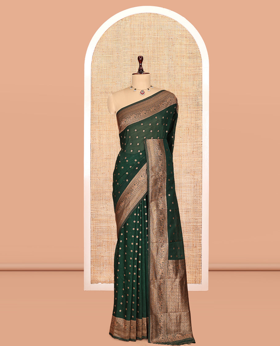 Green Fancy Crepe Saree