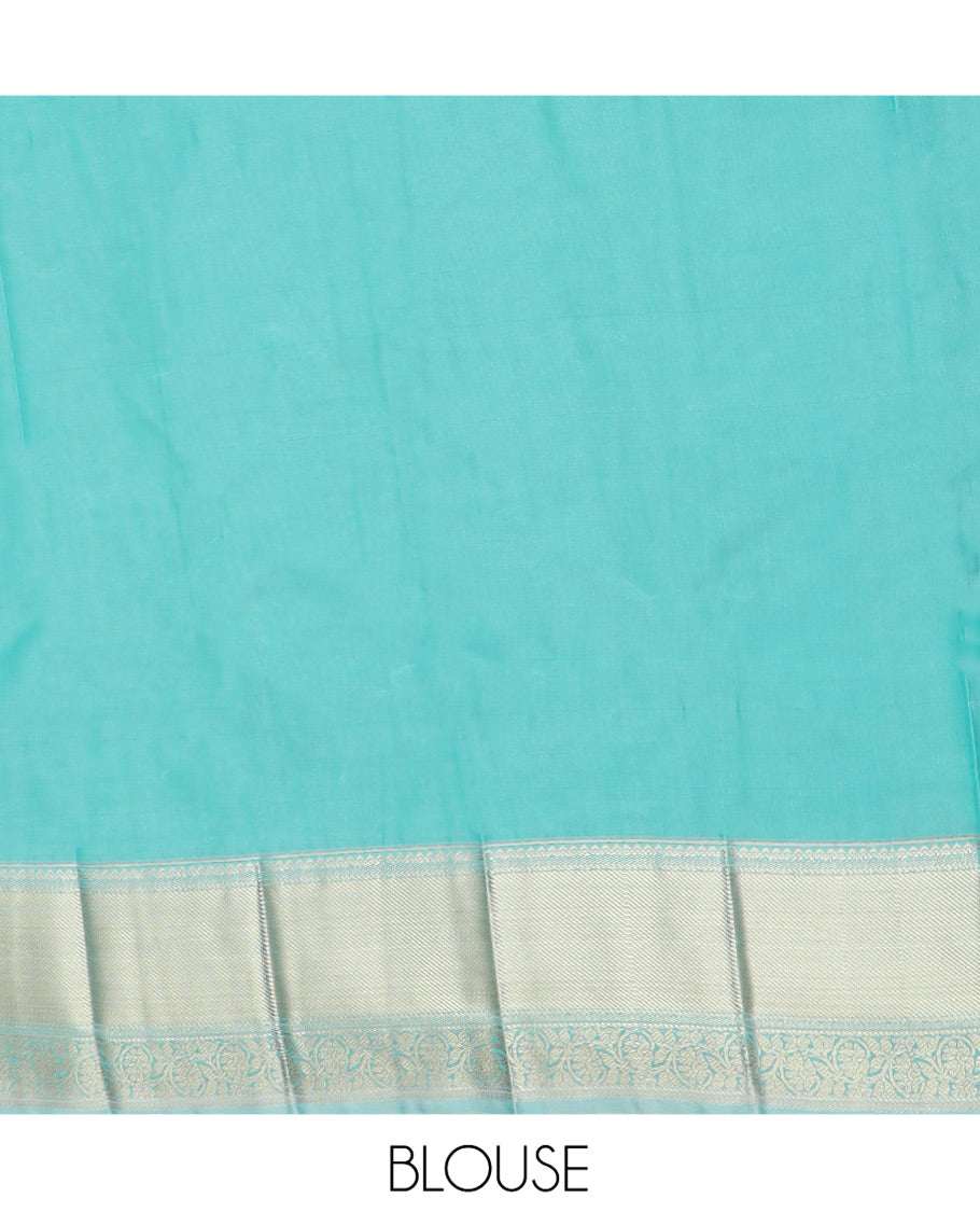 Dark Brown Budget Silk Saree Embellished with Zari Butta Enclosed Checks, Complemented by a Contrast Traditional Zari Design Border, Subtly Designed Jaal Pallu, and Paired with a Contrast Blouse