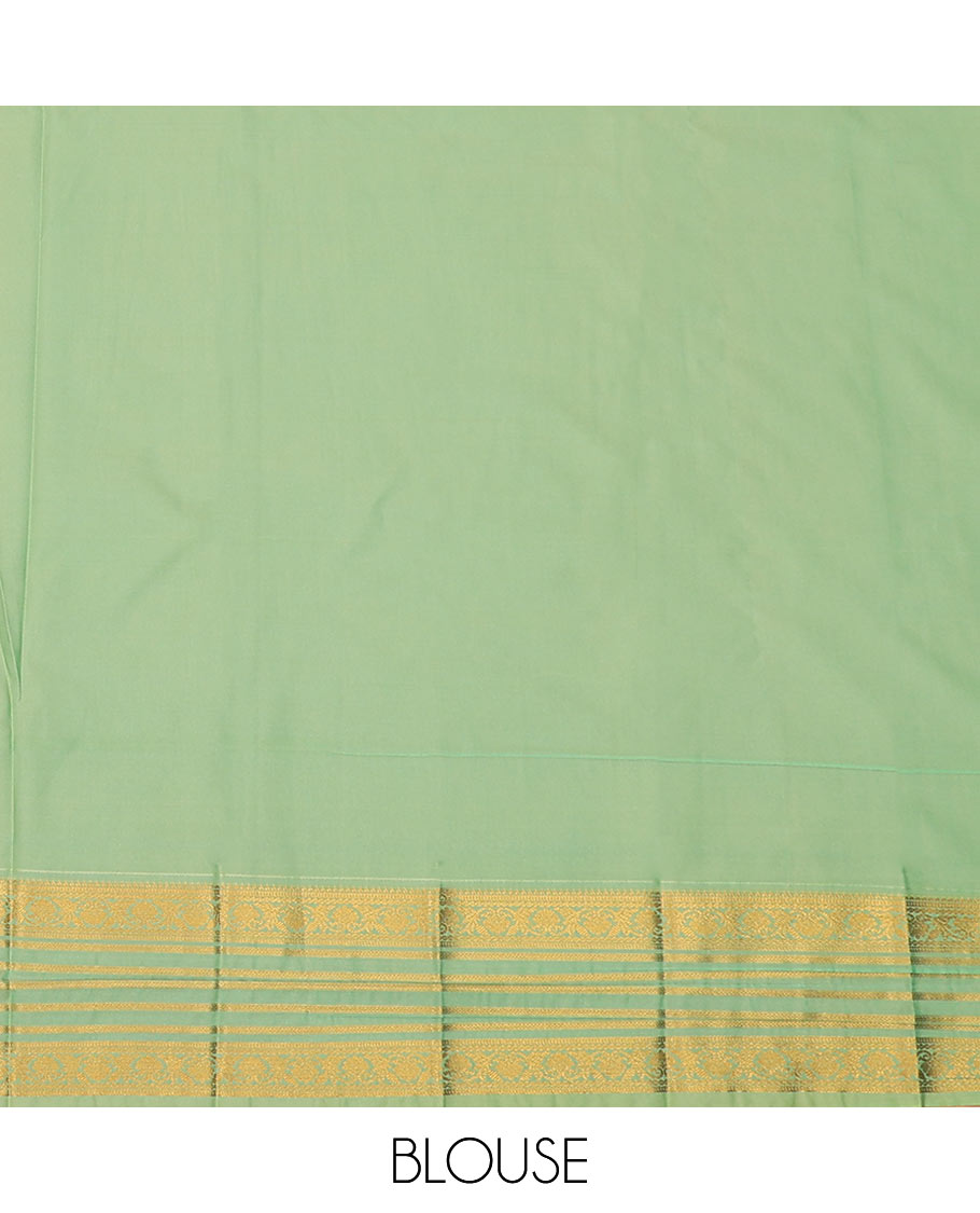 Blue zari design budget silk saree, contrast traditional zari border, and jaal pallu