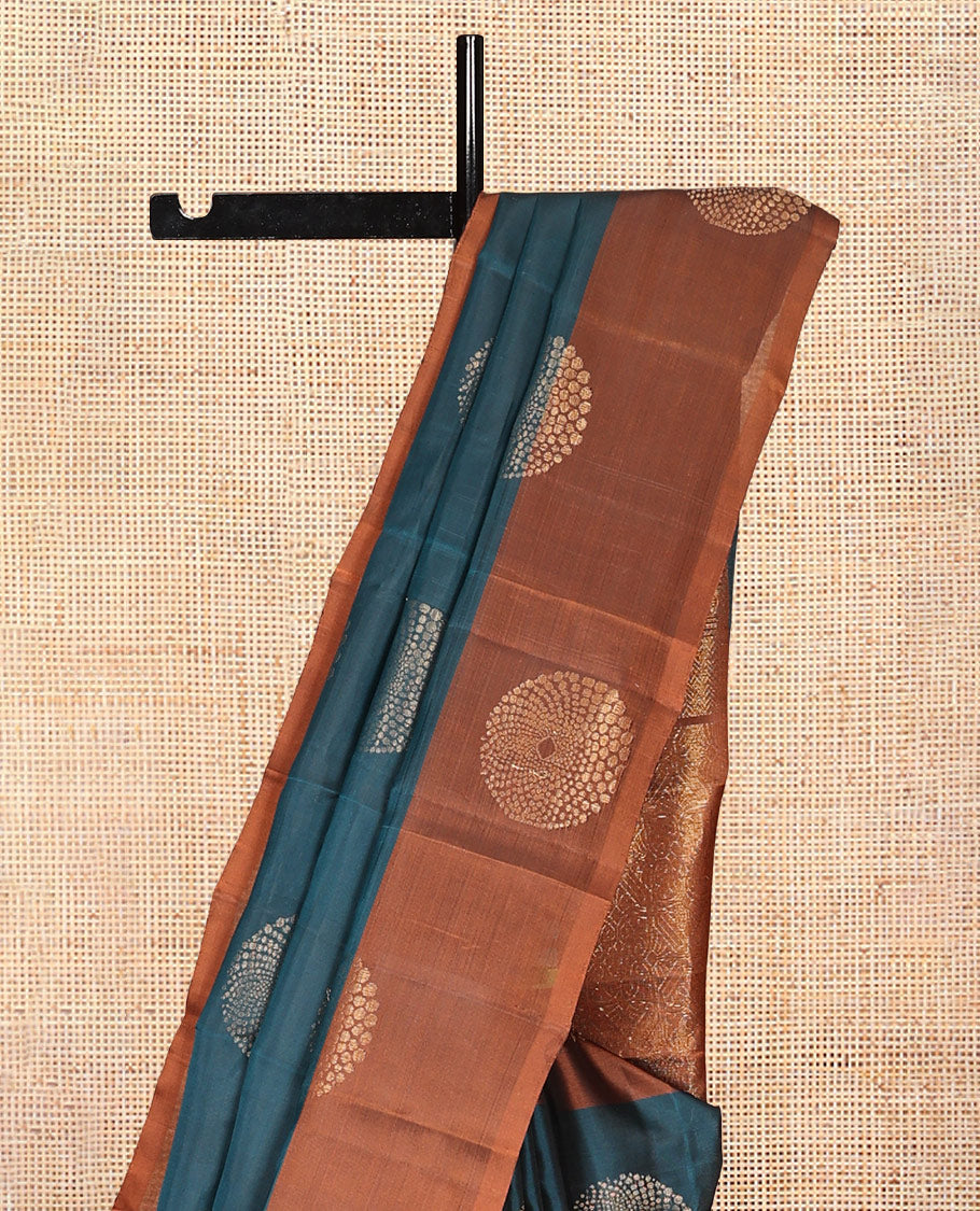 Blue Mayuri Lite Silk Mix Saree