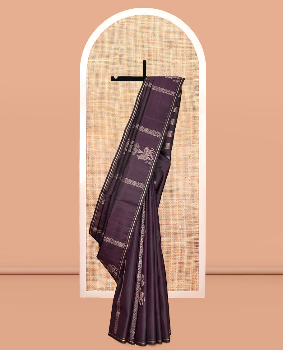 Dark Purple Mayuri Soft Silk Saree
