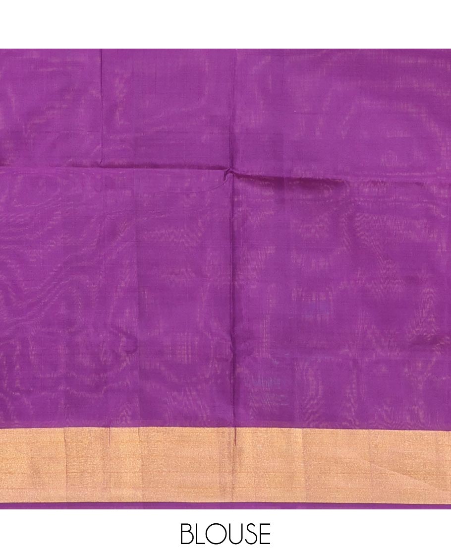 Yellow Uppada Silk Saree Decked Up with Paisley Buttas, Subtle Contrast Border of Temple Gopuram Motifs, Captivating Pallu Featuring Floral Jaal Design, and Paired with a Contrast Blouse