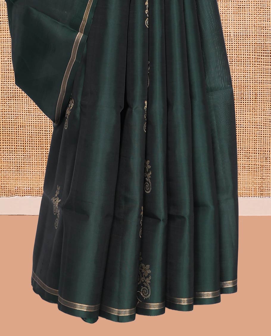 Green Mayuri Lite Silk Mix Saree
