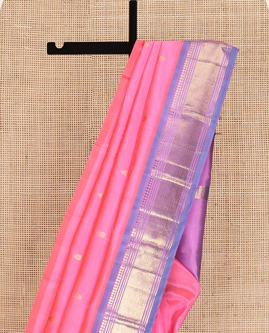 Pink Kanchipuram Silk Saree