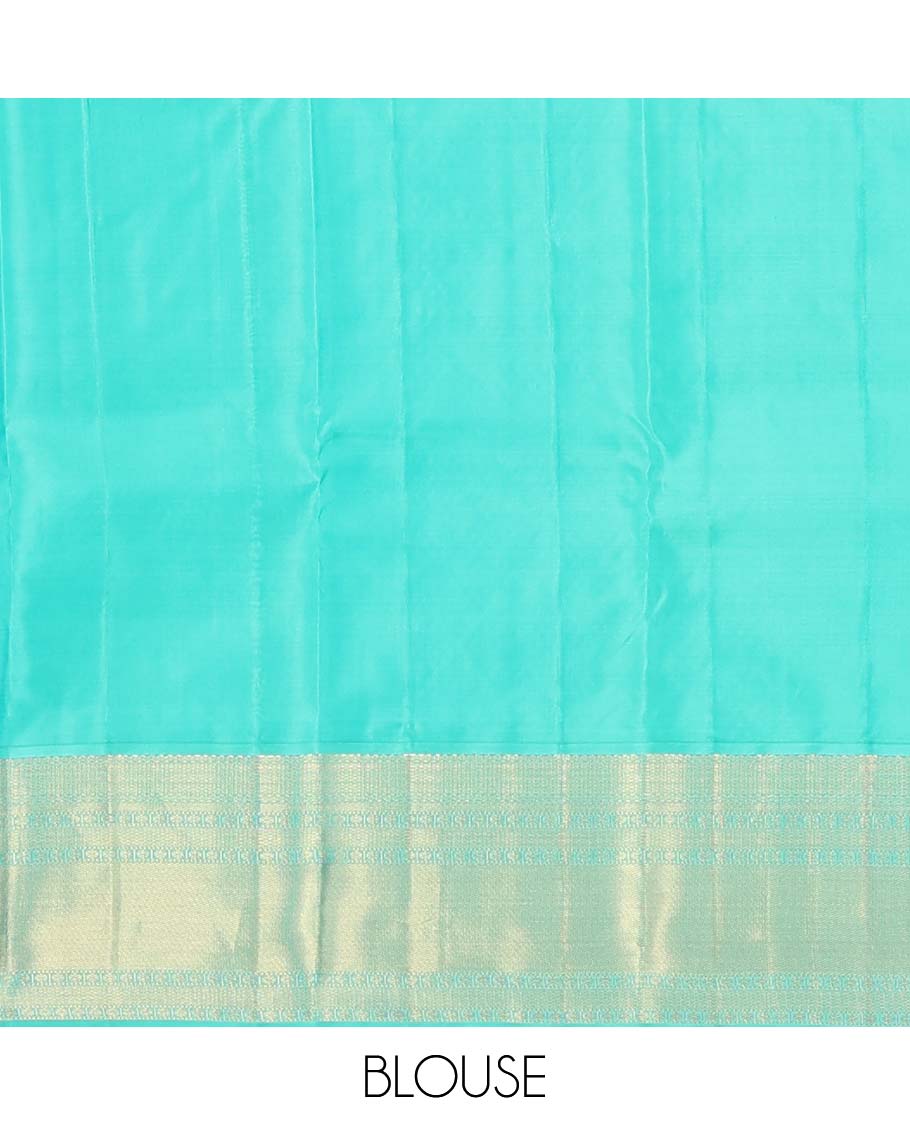 Pink manga zari buttas silk saree, contrast zari border of thilakam mokku, mayil, banaras, and mayil kann designs , and jaal pallu