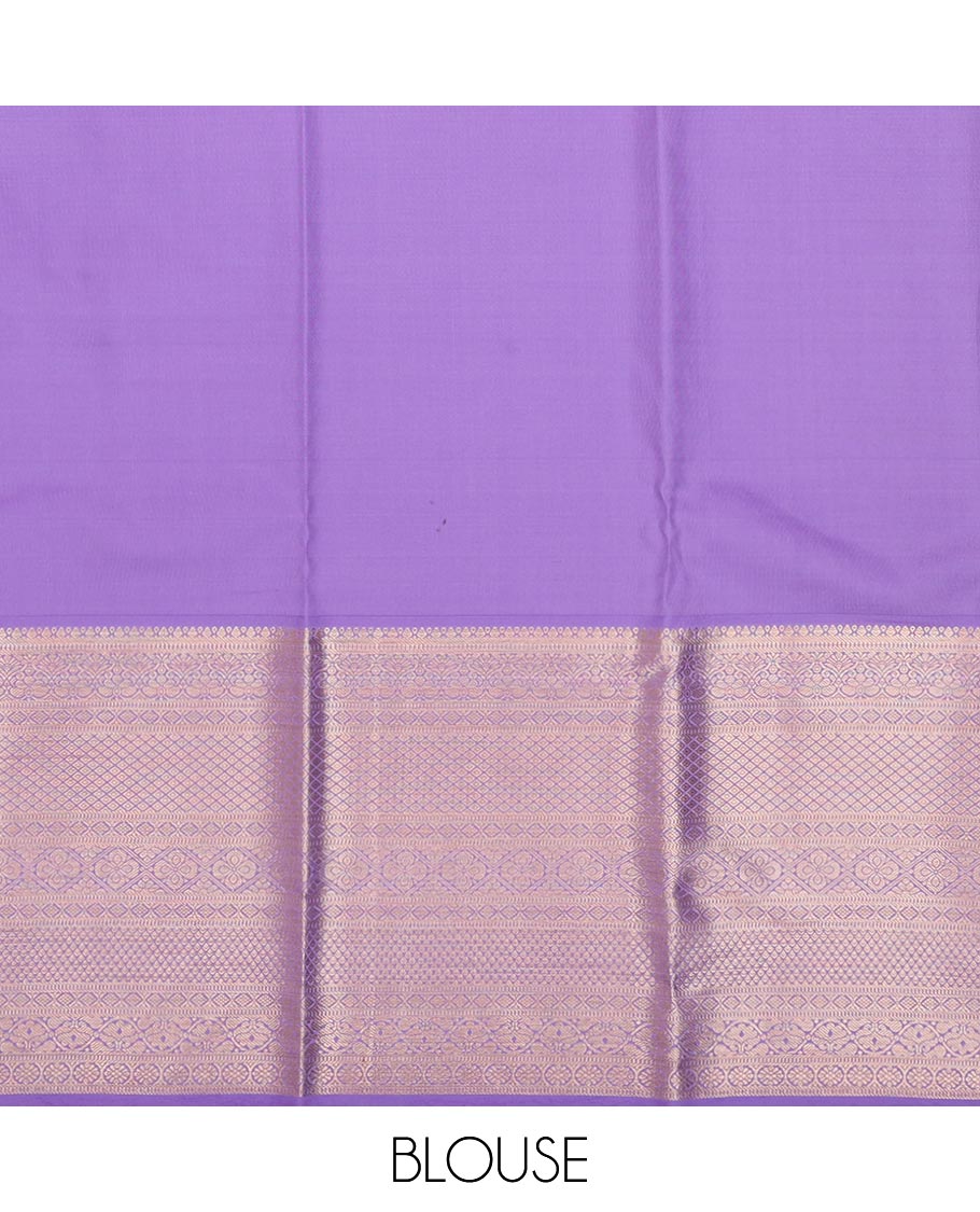 Green buttas pure-mix half saree,contrast zari design dhavani, zari blouse & border of kamalam,muthu,mayil kann,diamond & jaal