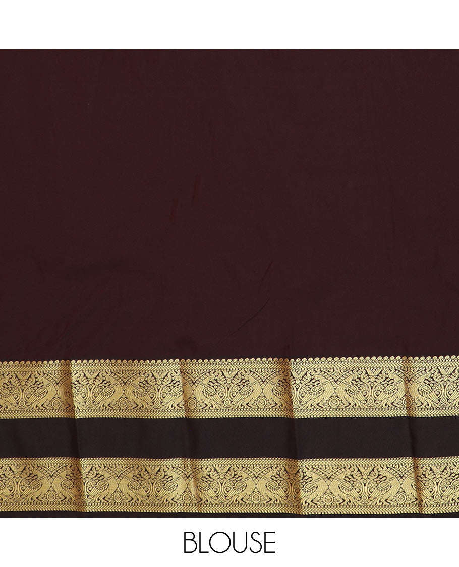 Pink zari buttas budget silk saree, contrast traditional zari design rettai pettu border, and jaal pallu