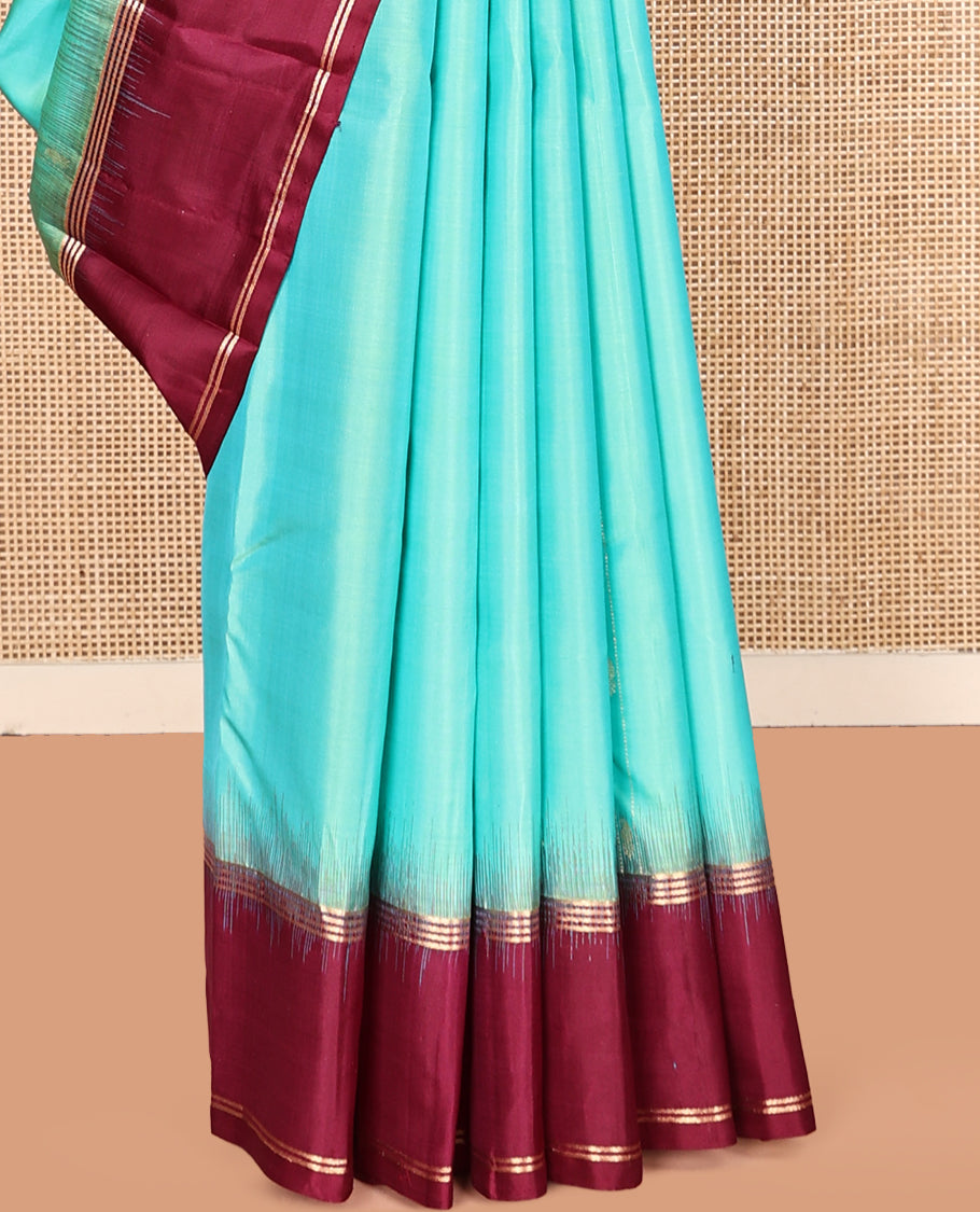 Blue Mayuri Soft Silk Saree