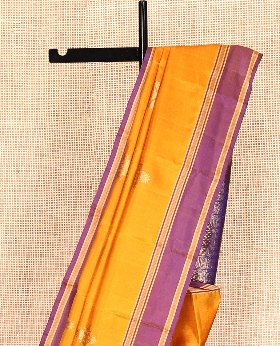 Yellow Mayuri Lite Silk Mix Saree