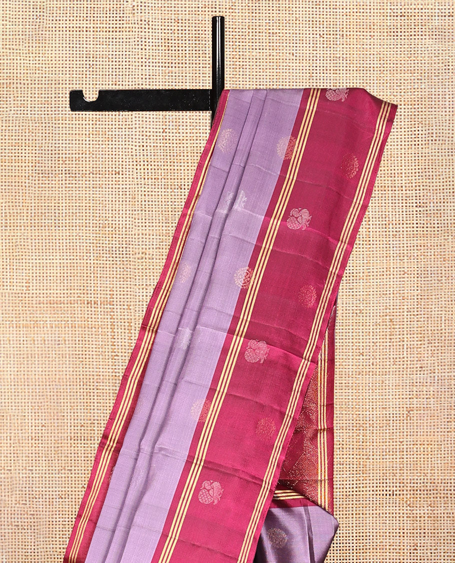Lavender Mayuri Lite Silk Mix Saree