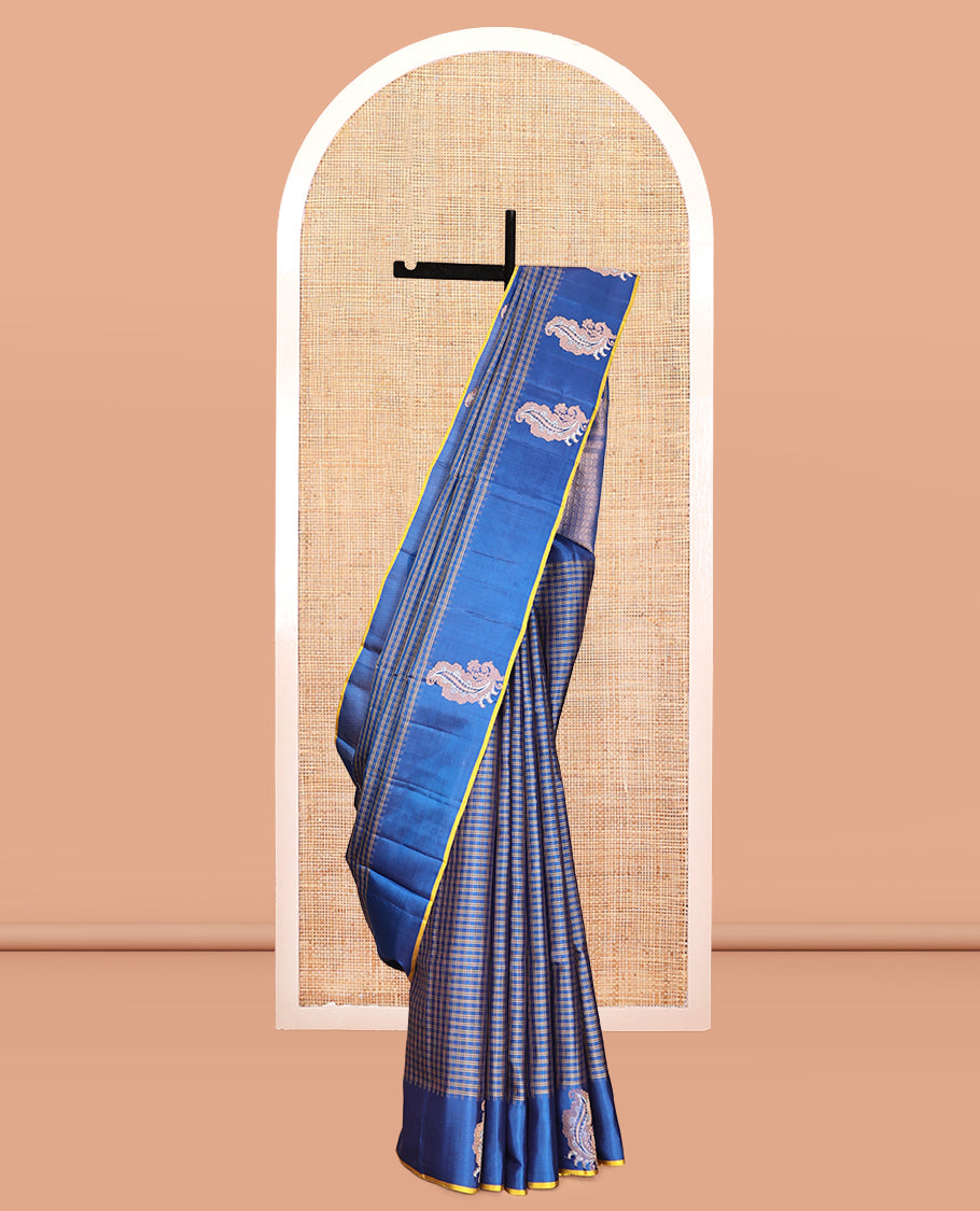 Blue Mayuri Soft Silk Saree