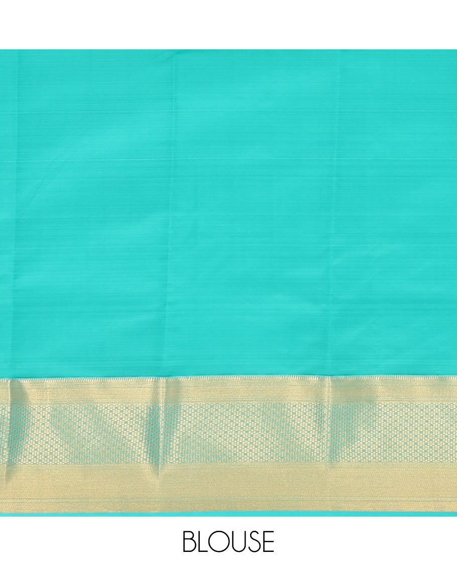 Brown Vasundhara Lite Silk Mix Saree Adorned with Zari Buttas, Complemented by a Contrast Border Featuring Ara Bogudi, Kathir, and Floral Designs, a Pallu Showcasing Floral Motifs, Paired with a Contrast Blouse