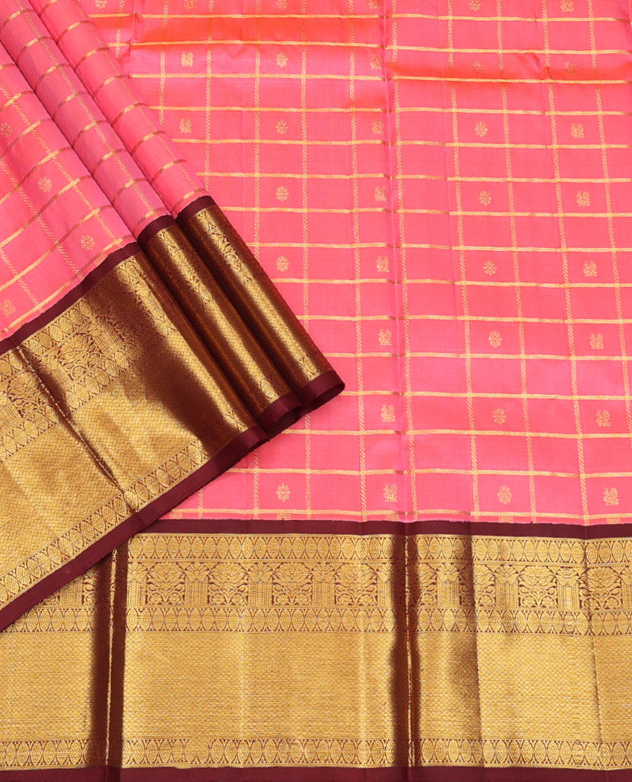 Pink Pure-Silk Half-Saree