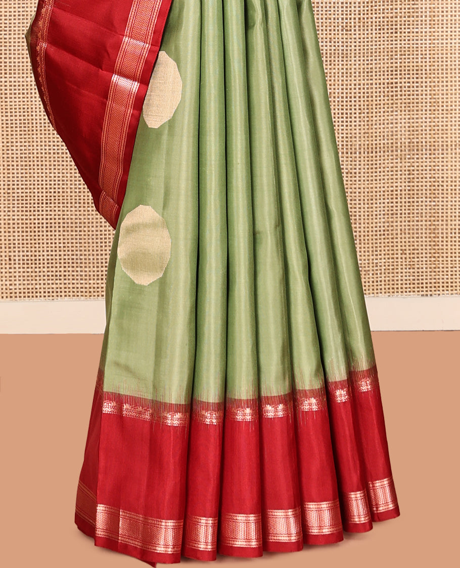 Green Mayuri Soft Silk Saree