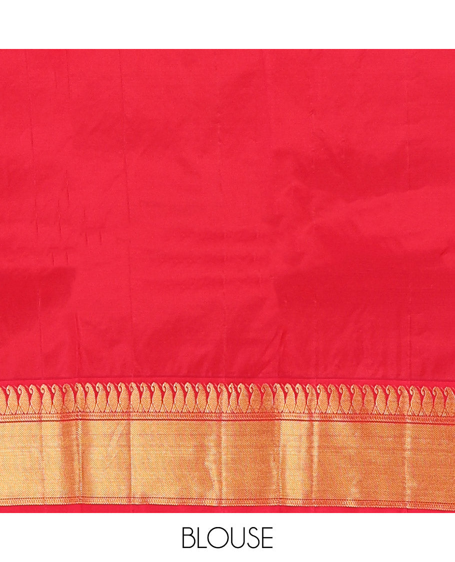 Sandal zari buttas Bangalore silk saree, contrast traditional zari border, and floral jaal pallu